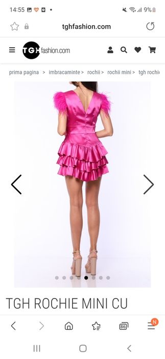 Rochie TGH marimea S Fuchsia 199 lei