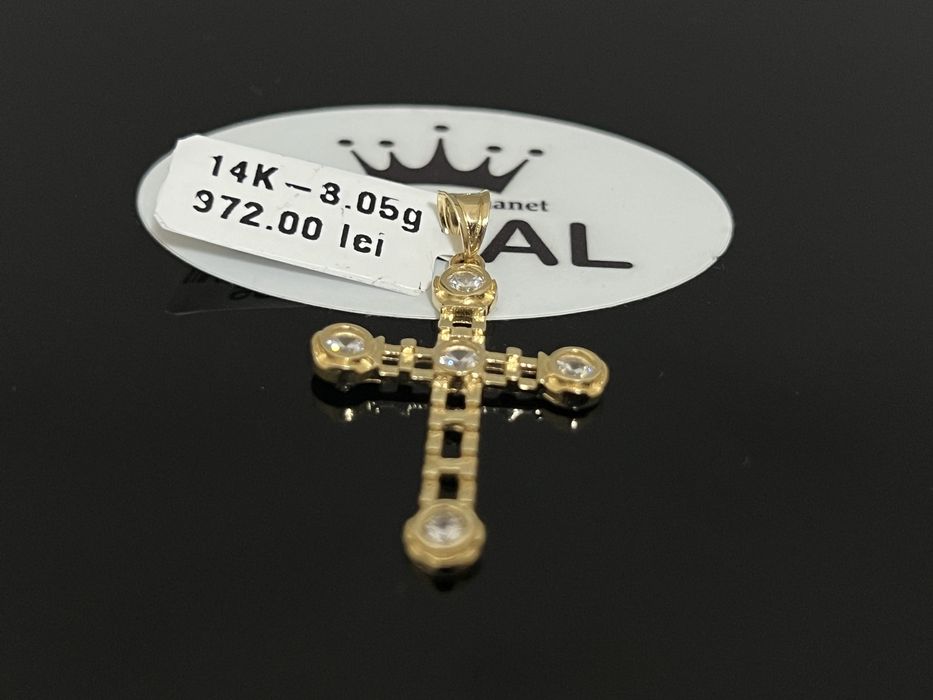 Bijuteria Royal CB : Pandant aur 14k 3,05gr 3,5cm