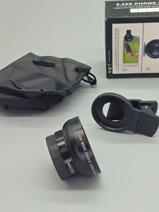 0.45X супер широкоъгълен +макро обектив за телефон с щипка (37mm,49UV)