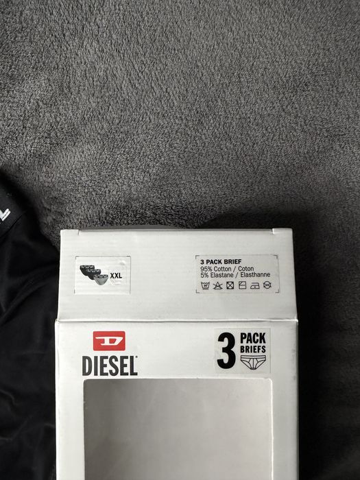 Diesel UmbrAndr set 3 chiloti negru-gri-bleumarin XXL noi originali