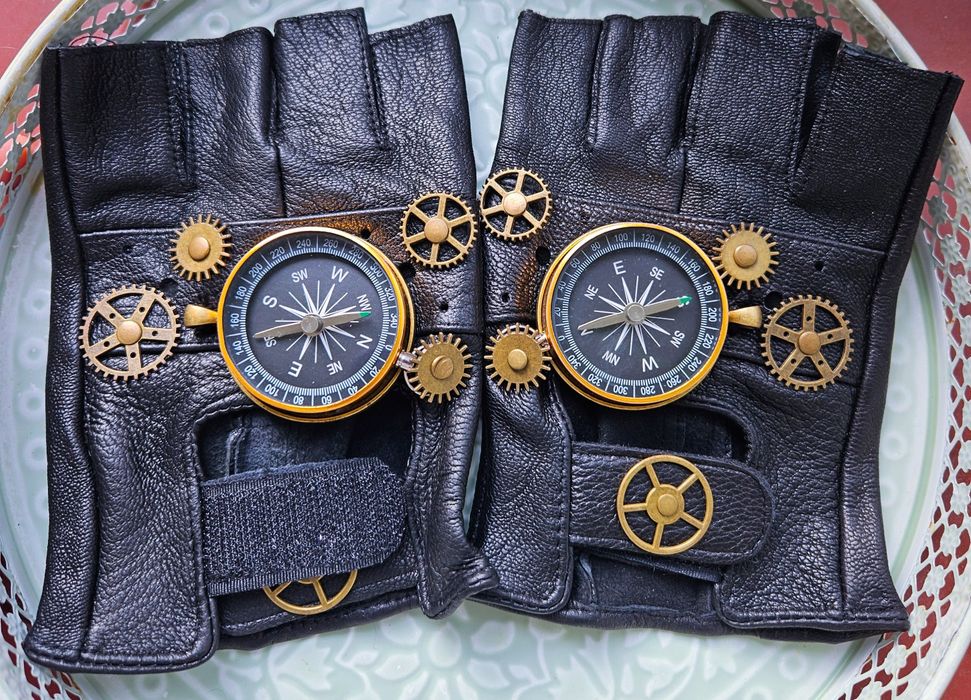 Mănuși unisex piele steampunk
