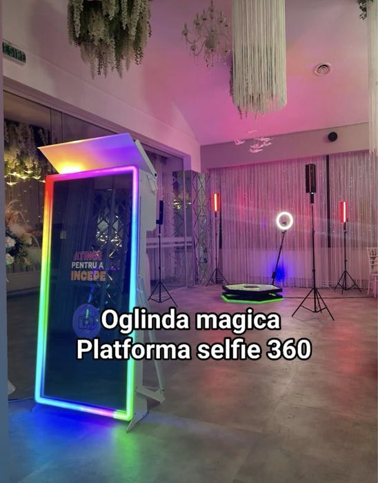 Aranjamente nunta Aranjamente baloane florale Oglinda magica Fum greu