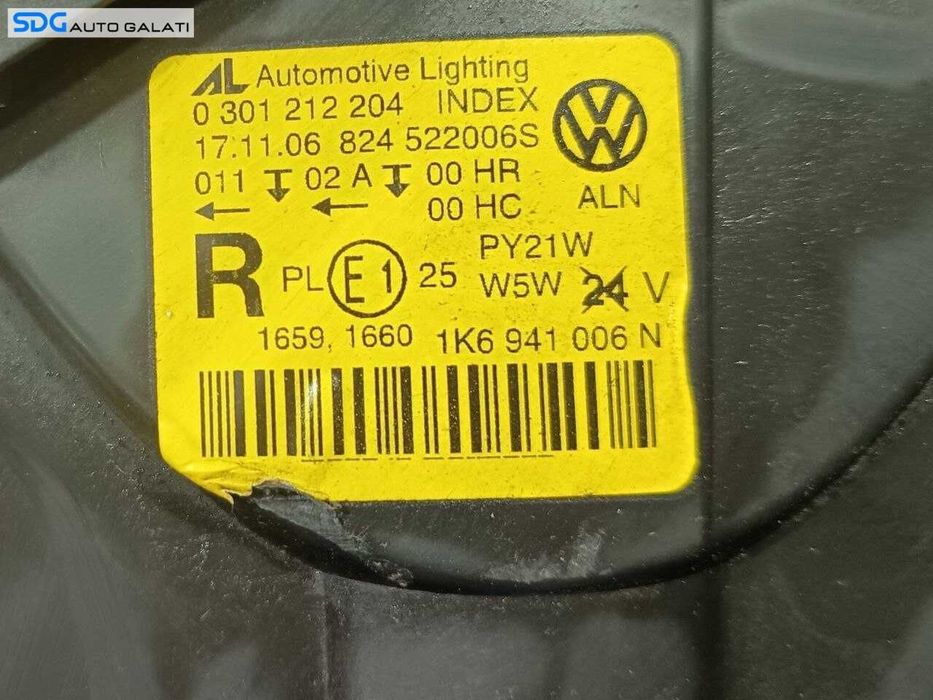 Far Dreapta Europa Volkswagen Golf 5 Break Combi 2004 - 2008 Cod 1K6941006N (Ureche Lipsa) [LS0245]