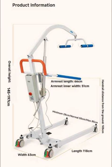 Stand electric de ridicare Walker Rollator pentru pacienți vârstnici cu dizabilități