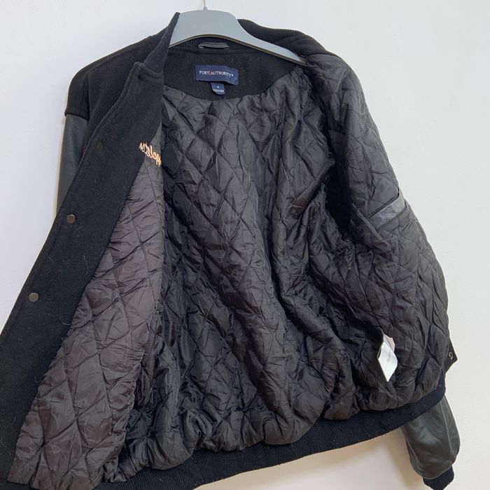 Geacă Varsity Port Authority SUA piele neagra marime M college