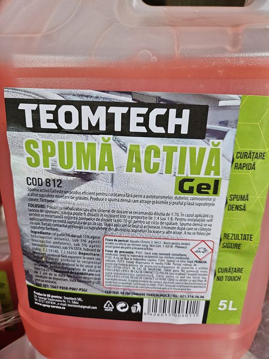 Spuma activa 20L=22KG.1L+50L apa.Pompa Frisca!Auto+camion+tva!
