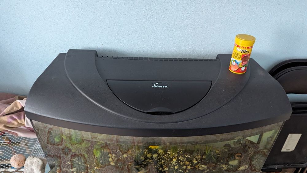 Capac acvariu 80x35cm LED NEGRU, curbat