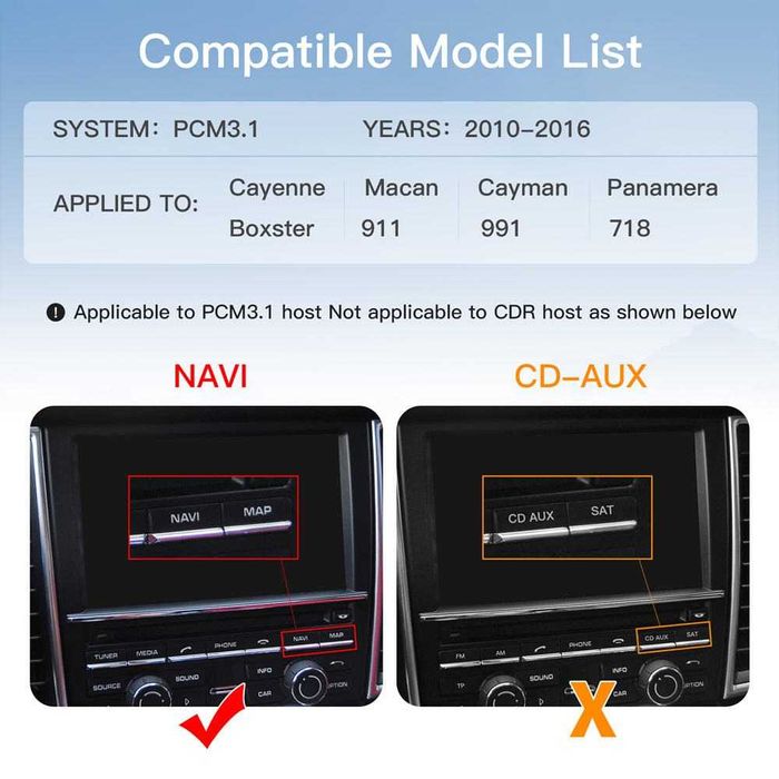 Apple CarPlay Android Auto Porsche PCM 3.1 Инсталация безжичен Карплей