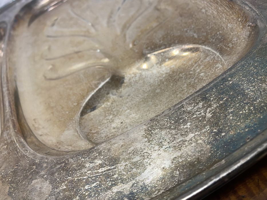 Голям немски поднос с посребряване