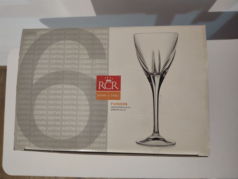 Set de 6 pahare RCR Home & Table – Fusion (sticlă/ cristal)