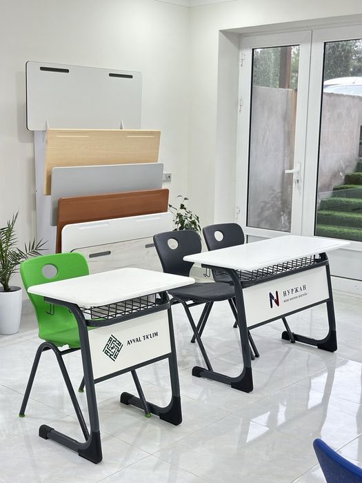 Современные школьные парты и стулья. HPL панельные, верзалит и ламинат