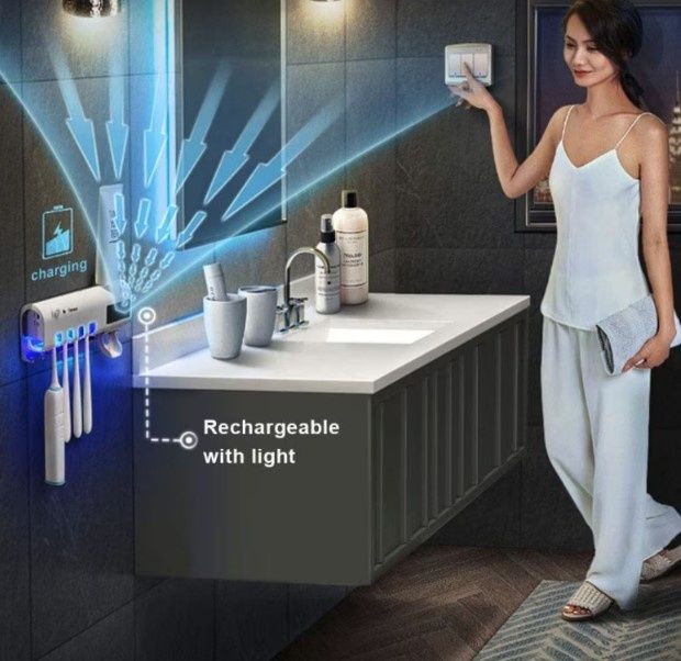 Соларен UV стерилизиращ диспенсър за паста за зъби