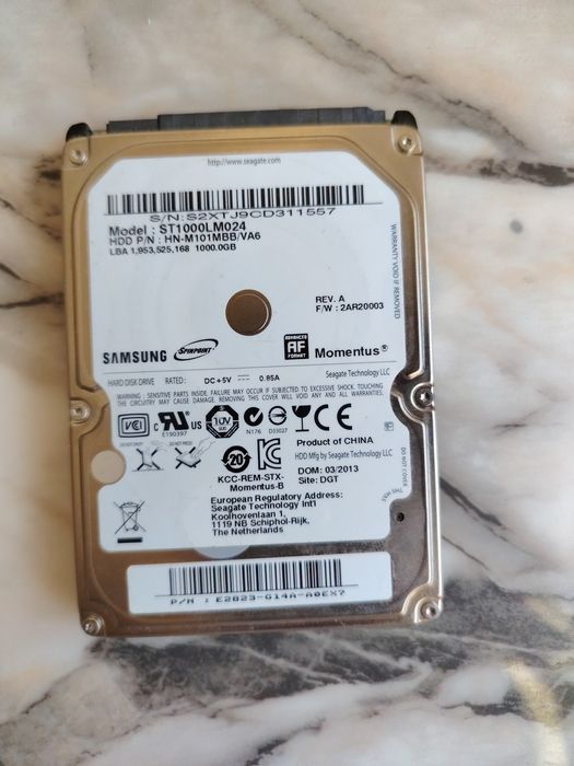 Хард диск 1 TB Seagate/Samsung Laptop , SATA 2, 5400rpm, 8MB