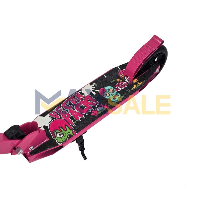 Детска тротинетка сгъваема скутер scooter розова многоцветна триколка