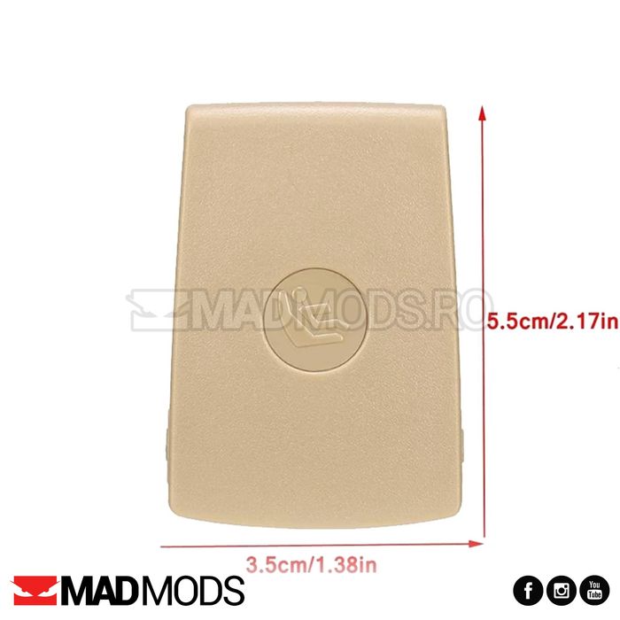 Capac Ornament Bancheta ISOFIX Negru Crem F30 F20 F21 F80 F34 E84 E90