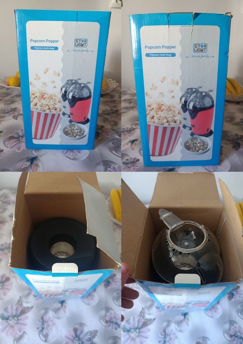 Aparat de făcut popcorn Star-Light PM-1200R, 1200W, roșu