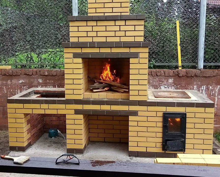 ЛЕТНЯЯ КУХНЯ с конфорочной плитой. Барбекю. Очаг