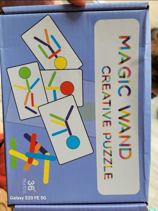 Set de bețișoare din lemn pentru puzzle creativ