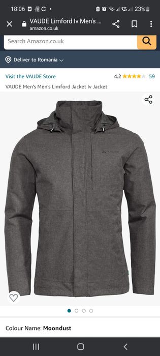 Geaca toamna-iarna Vaude primaloft waterproof mar M noua