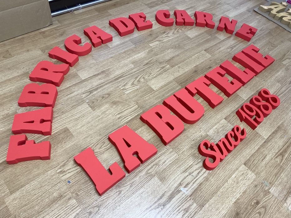 Litere, logouri, sigle volumetrice polistiren