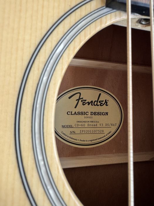 Fender cd 60 акустическая гитара