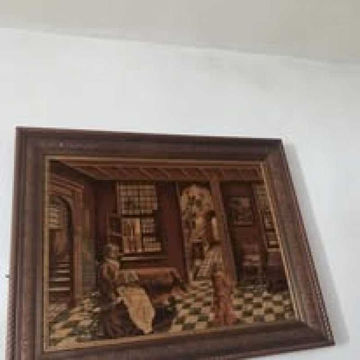 Tblou catifea in rama de lemn