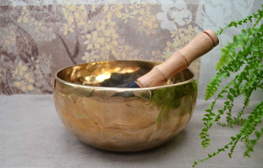 Bol Tibetan Handmade Plain 15.5 - 18 cm si Gravat Buddha si Ganesha