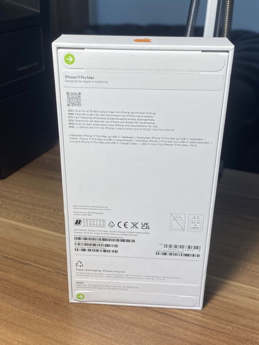 iPhone 17 Pro Max, 512 GB, Cosmic Orange, Sigilat, Cod produs: 5651