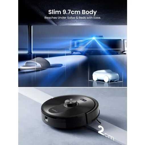 Прахосмукачка робот Proscenic Q10 с моп, 8000Pa, Google Home, Siri или IFTTT, 360° LiDAR навигация, Станция