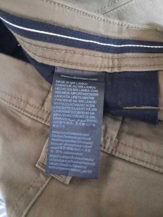 Pantaloni cargo Calvin Klein Jeans, mărimea 30, kaki/olive