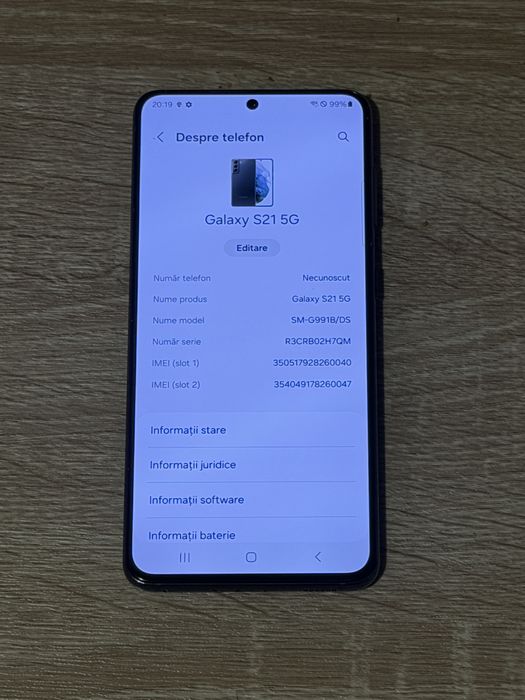 Telefon mobil Samsung Galaxy S21 5G Dual Sim Gray, 128 GB, Excelent
