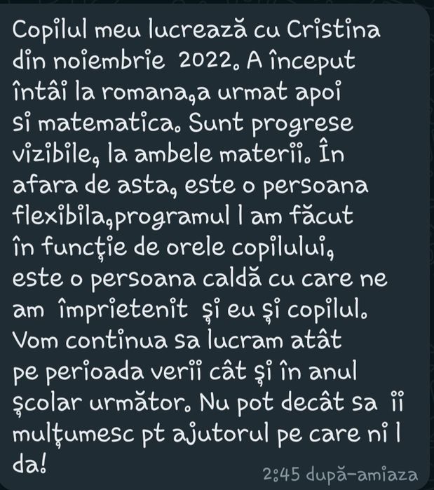 Meditații individuale română, engleză sau matematică