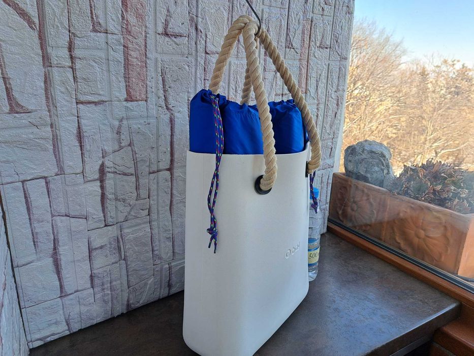 дамска чанта O BAG,бяла ,силиконова,