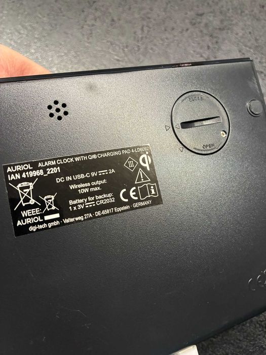 AURIOL Ceas deșteptător digital, cu funcție de încărcare fără fir