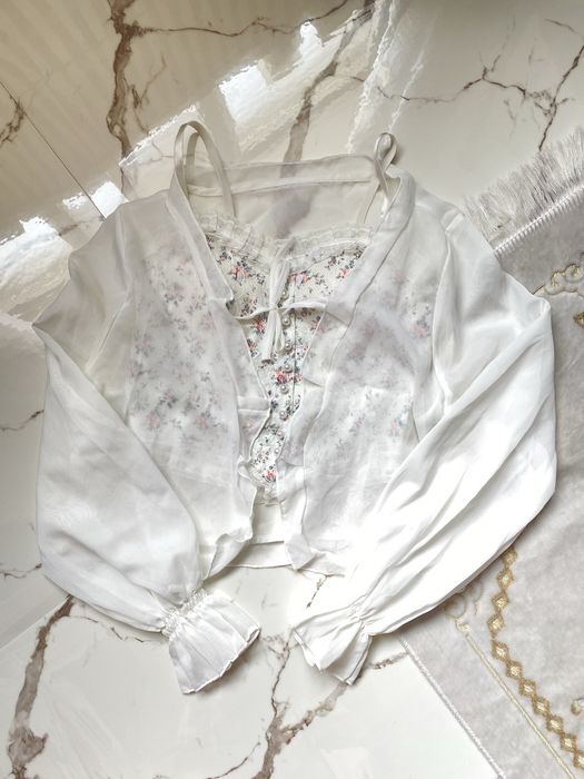 Двойка корсет и кардиган