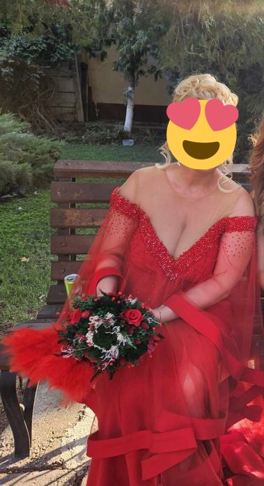 Rochie roșie unicat marimea L