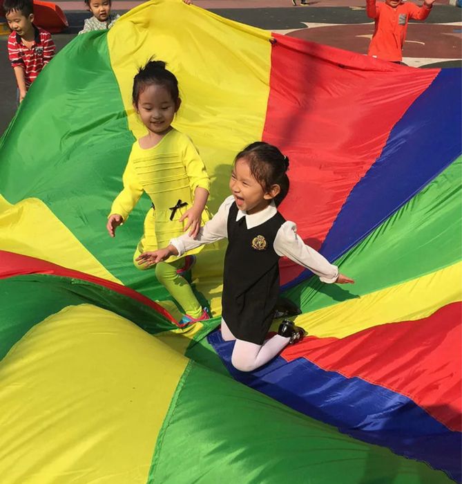 Полотно парашют для групповых детских игр