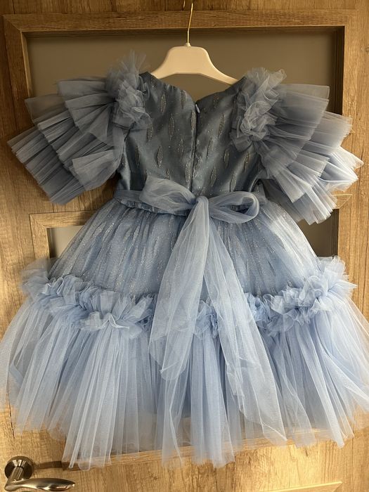 Синя детска офиациална рокля