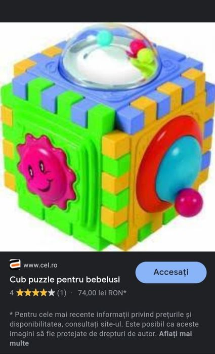 Vand jucarii educative pentru bebelusi, stare foarte buna
