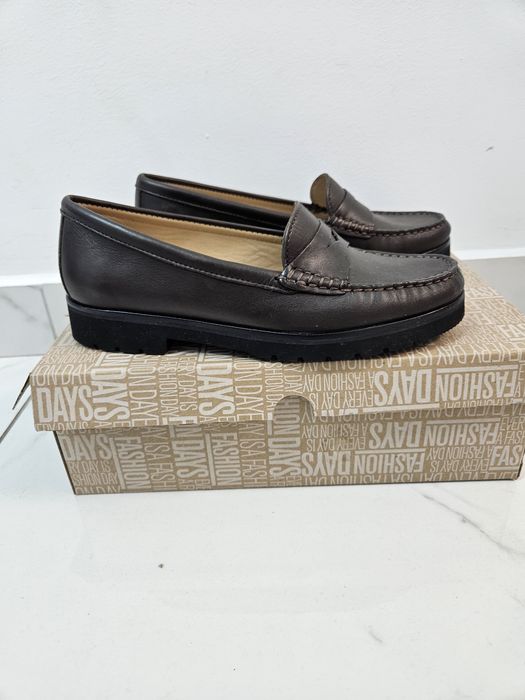 Pantofi Mocasini damă piele naturală NOI 80% REDUCERE 37