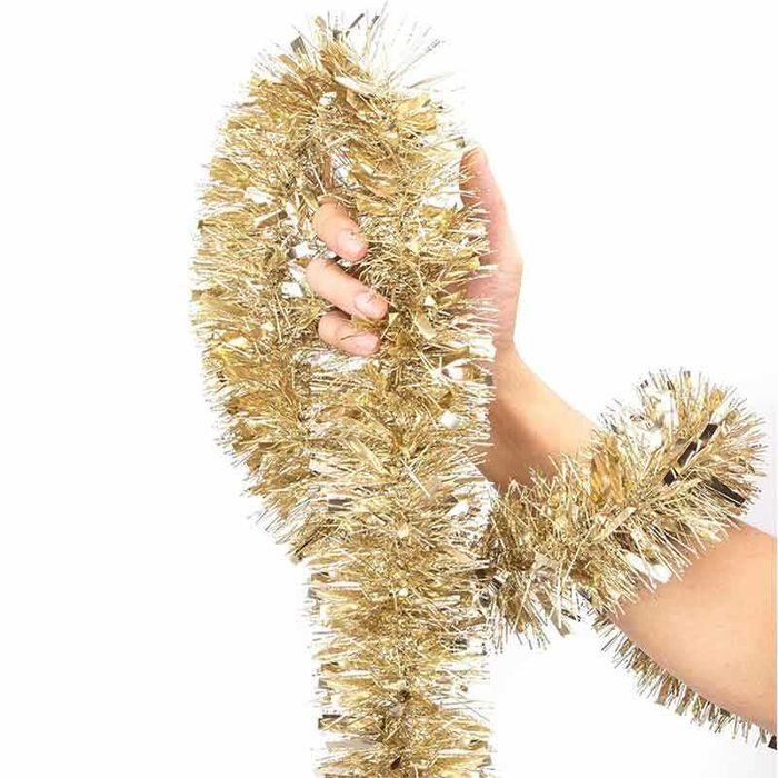 Златна коледна декоративна гирлянда 2 м, златна