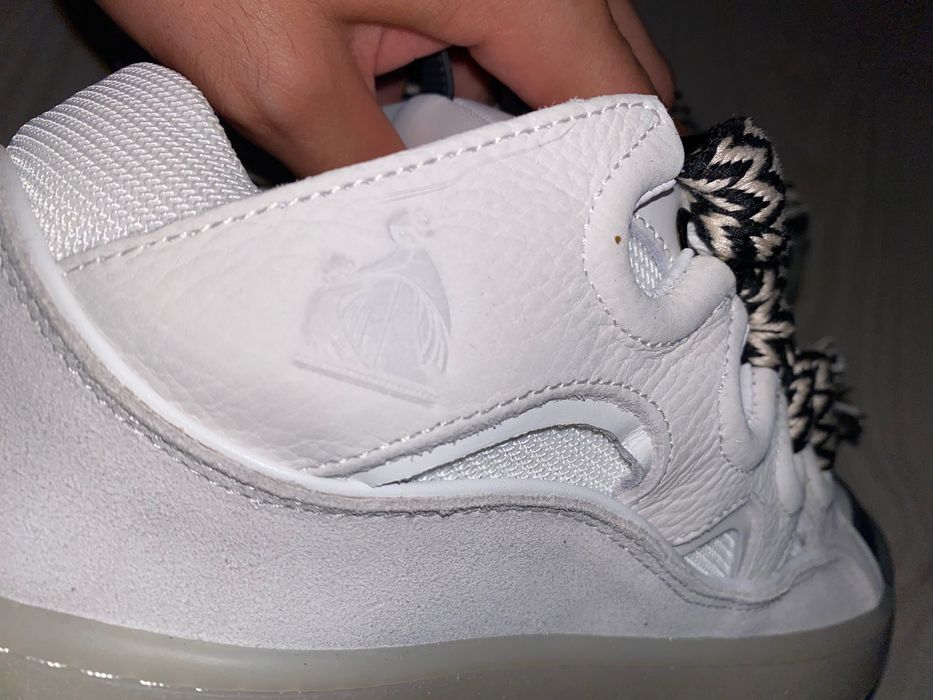 Lanvin Curb leather sneakers white and black