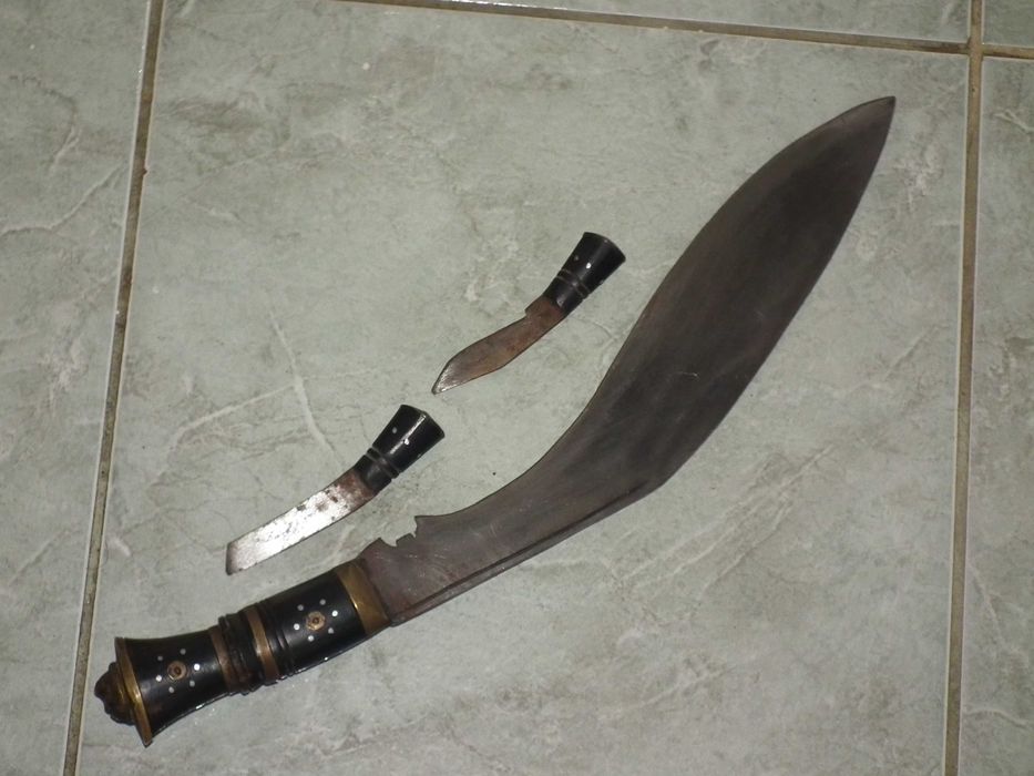 Vintage!!! Cutit maceta Kukri cutit Gurkha masiv teacá nr.3
