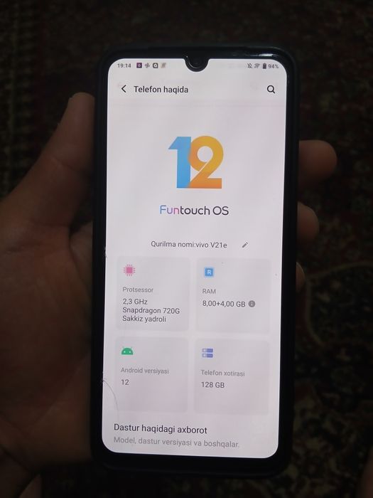 Model:  Vivo 21e
