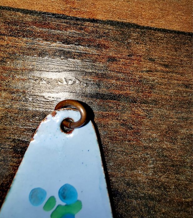 Бижу винтидж висулки емайлирано колие медно 50-60г. Хипи Яко за 3 бр.