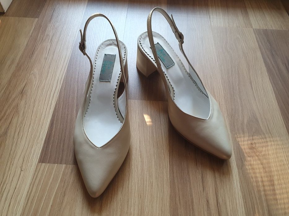 Pantofi albi mireasa 37