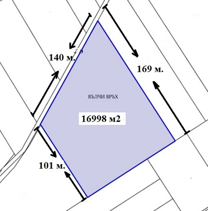 Продава се Парцел в Бургас, Изгрев - 16998 кв.м за 36 €/кв.м - Снимка #1