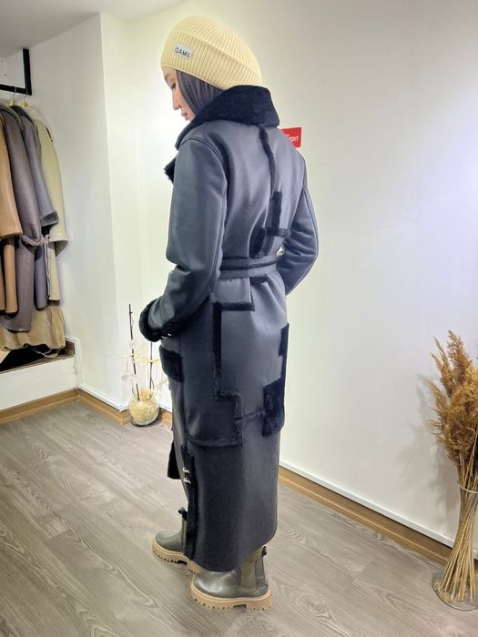 Кожаная дубленка (макси)