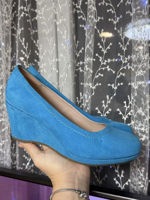 Обувки/39 номер/на платформа/сини