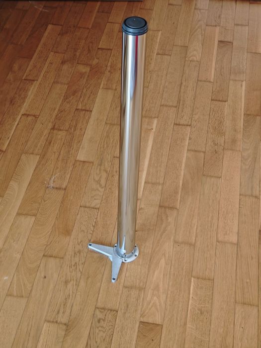 Picior mobila, pentru masa, metalic, finisaj cromat, rotund 860mm